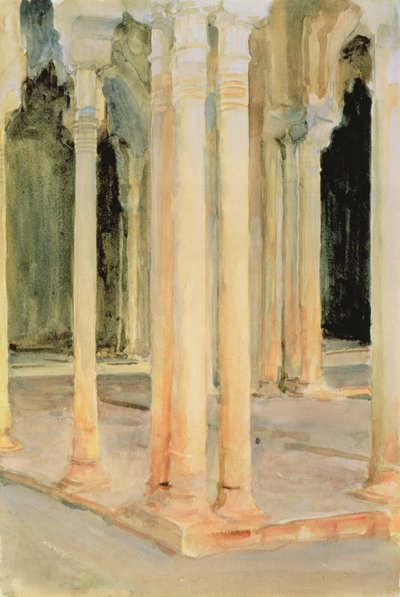 Court of the Lions, c.1912 by John Singer Sargent